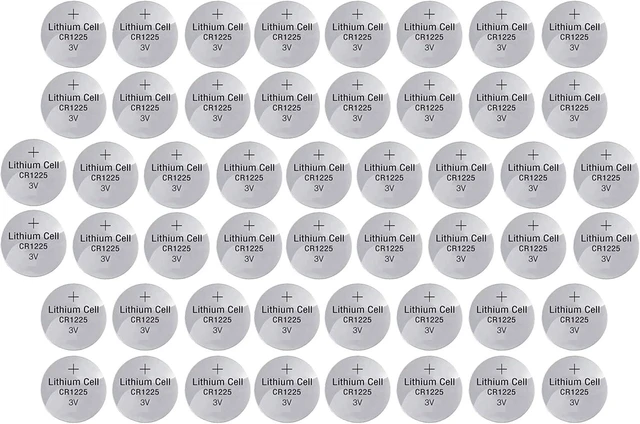 Main image of BlueDot Trading CR1225 Coin Button Cell Battery 3V Lithium-Metal for Thermometers, Watches, Key Fobs, Laser Pointers, Medical Devices, Calculators, and More, (50-Pack)