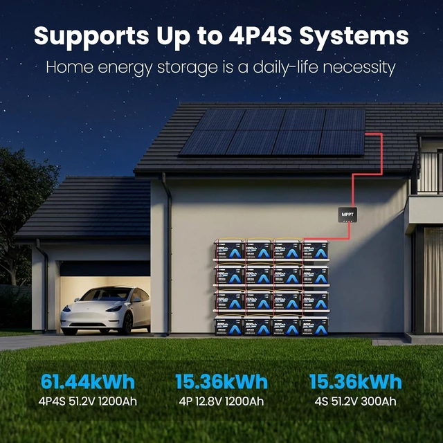 Alt view image 7 of 7 - 12V 300Ah Lithium LiFePO4 Battery (APP Monitoring&Energy Storage&Starting)