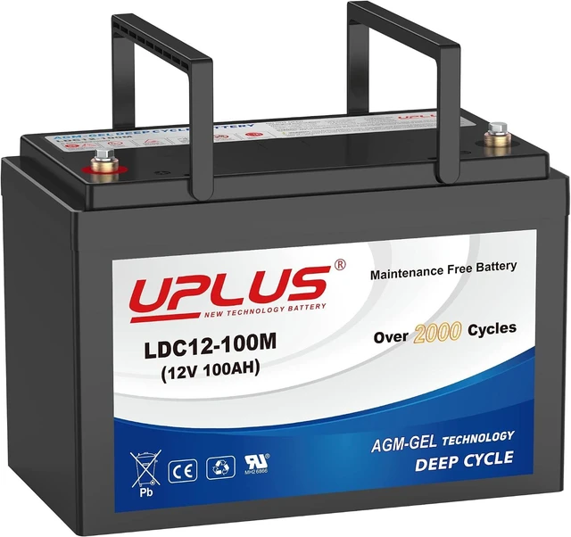 Main image of UPLUS 12V 100Ah Deep Cycle Leisure Battery LDC12-100M Group 27 Size