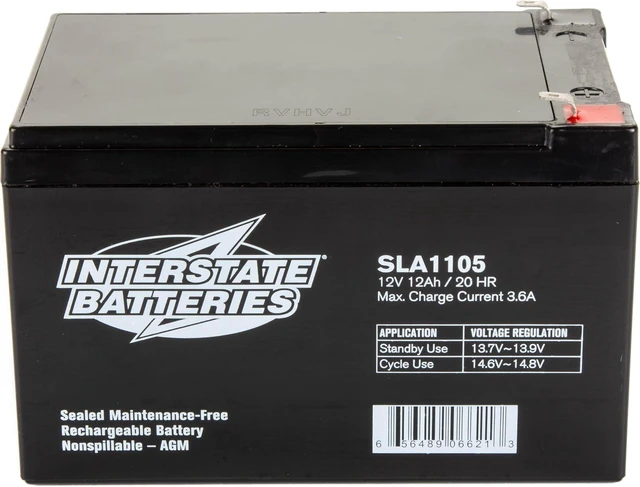 Main image of Interstate Batteries SLA Battery 12V 12Ah AGM VRLA (F1 Terminal) SLA1105