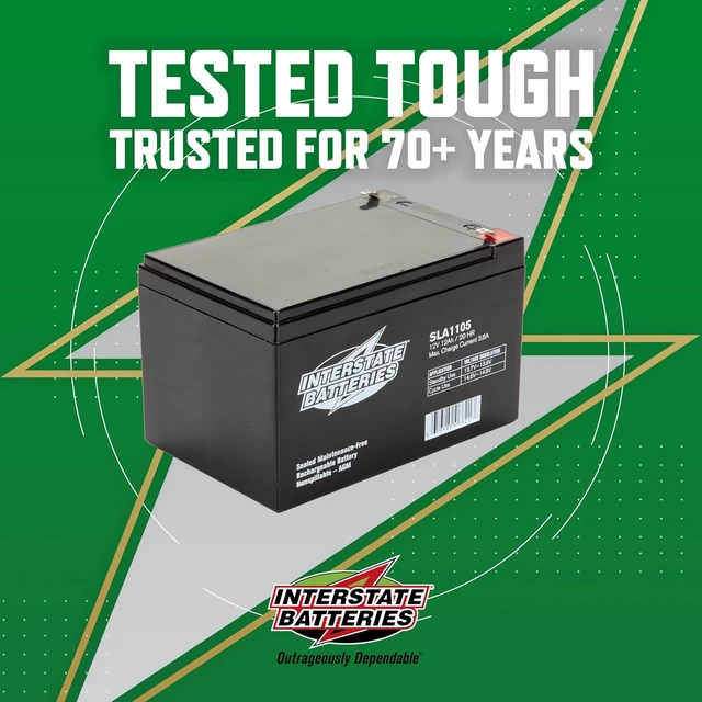 Alt view image 4 of 6 - Interstate Batteries SLA Battery 12V 12Ah AGM VRLA (F1 Terminal) SLA1105
