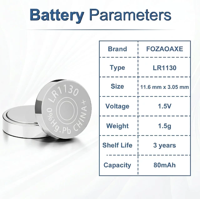 Alt view image 4 of 7 - LR1130 AG10 389 390 L1131 LR54 Alkaline Coin Cell Battery 200 Pack