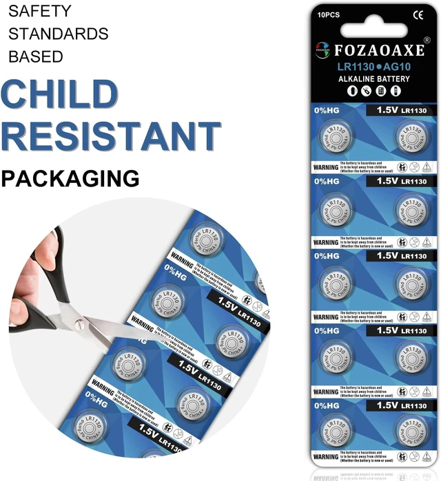 Alt view image 3 of 7 - LR1130 AG10 389 390 L1131 LR54 Alkaline Coin Cell Battery 200 Pack