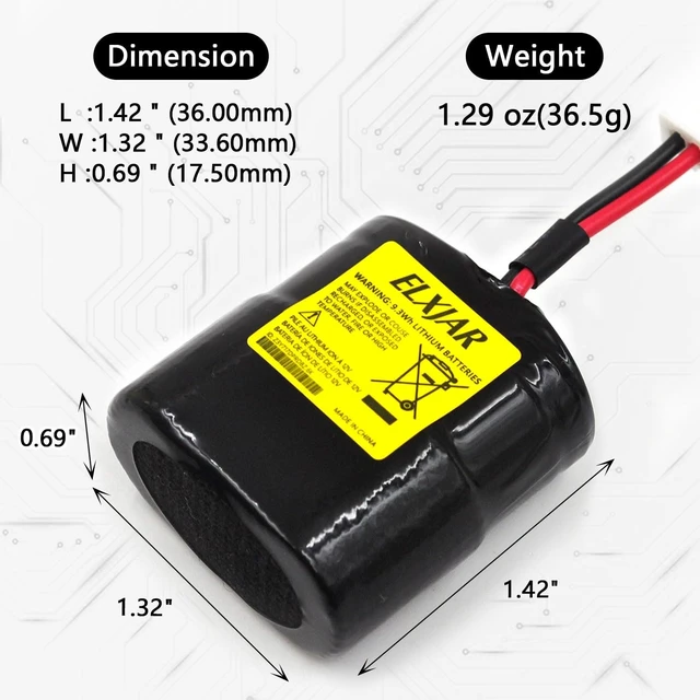 Alt view image 3 of 6 - (2-Pack) 6V Non-Rechargeable Battery Pack for Pulse and Pulse 2 Devices