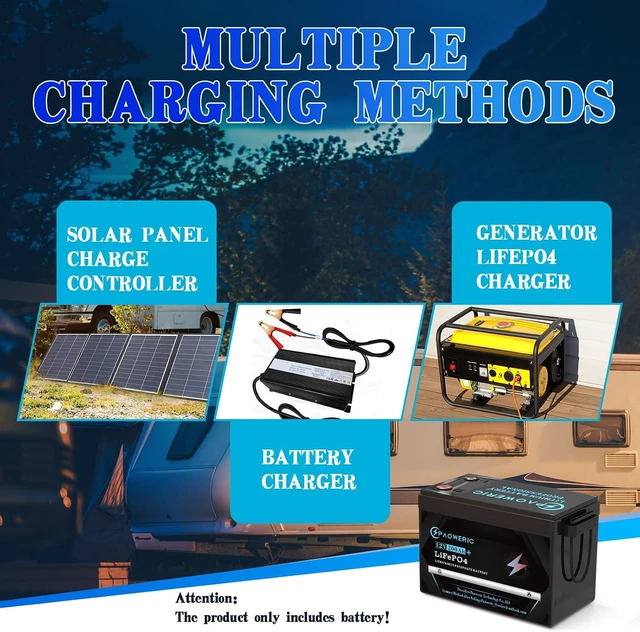 Alt view image 4 of 7 - 12V 200Ah LiFePO4 Battery, Rechargeable Lithium Battery with 150A BMS,Perfect for RV,Solar,Off-Grid