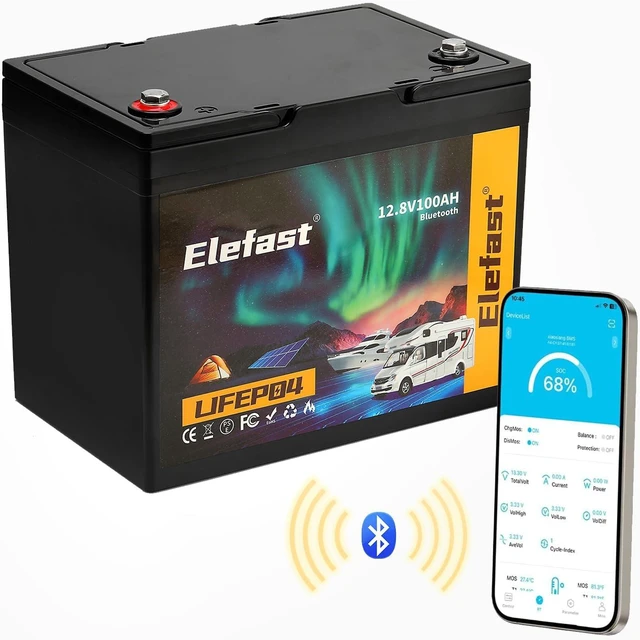 Main image of Elefast Lifepo4 Battery 100AH,12V Lithium Battery