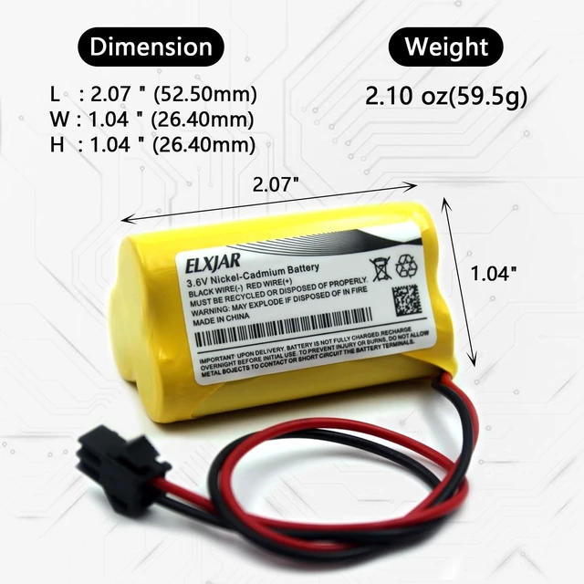 Alt view image 3 of 6 - (10-Pack) 3.6V 800mAh Battery for ELB-B001 ELBB001 ANIC1566 0253799