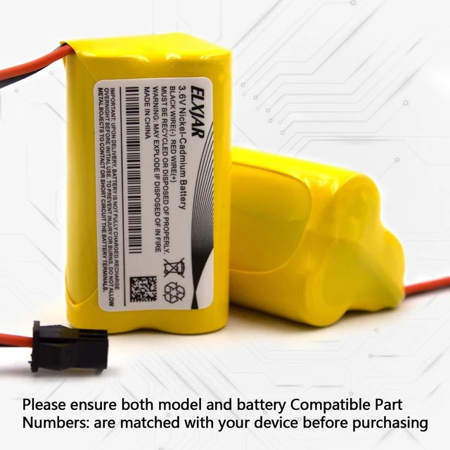 Alt view image 5 of 6 - (10-Pack) 3.6V 800mAh Battery for ELB-B001 ELBB001 ANIC1566 0253799