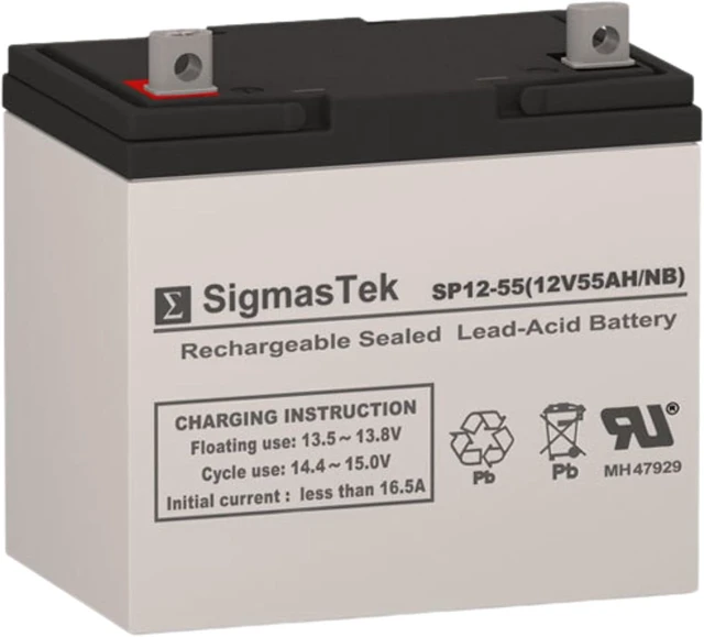 Main image of SigmasTek Pride Jazzy 614, 614HD, Jet 2 HD, 614HD, 600 XL, Universal Power UB12550 (45825), Invacare m94, M91, Xterra GT Compatible Battery, 12V 55Ah NB SP12-55 (NB)