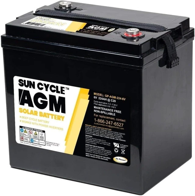 Main image of Go Power GP-AGM-100-12 SunCycle Deep Cycle 12V AGM Solar Battery