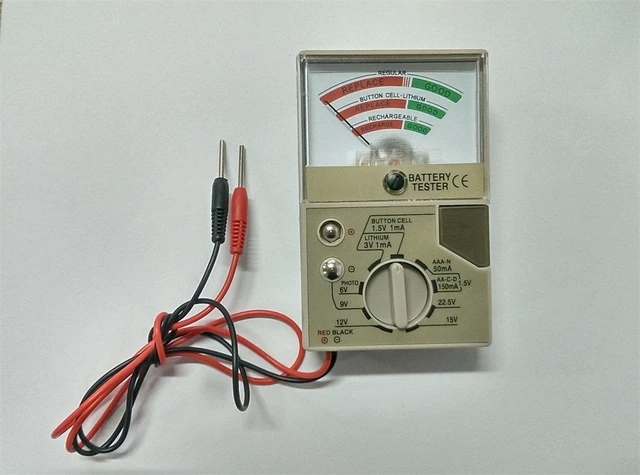 Alt view image 3 of 5 - Battery Tester with Meter Electric Voltage Tester for AA AAA C D N Button Cell Batteries Battery Tester Checker