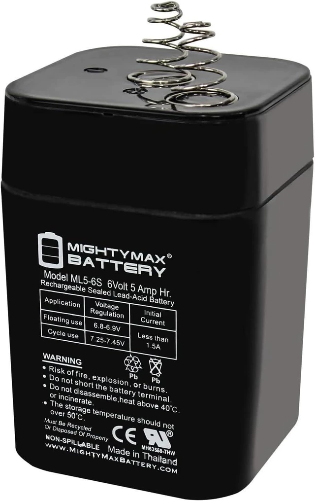 Main image of Mighty Max Battery 6V 5Ah Sealed Lead Acid Battery for Moultrie Feeders MFHRB6