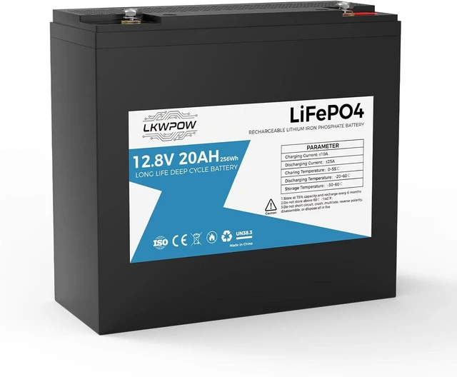 Main image of 12V 20Ah LiFePO4 Lithium Battery with 25A BMS