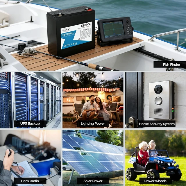 Alt view image 6 of 6 - 12V 20Ah LiFePO4 Lithium Battery with 25A BMS