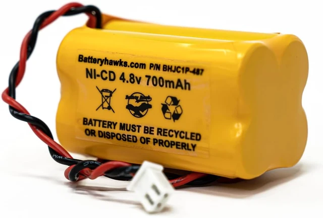 Alt view image 3 of 7 - Battery Hawk (5 Pack) DAA700MAH4.8V BL93NC487 DAA700MAH4.8V Ni-CD AA 700mAh 4.8v AA600mAh AA700MAH AA500MAH BL93NC484