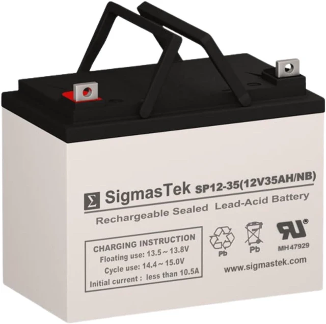 Main image of SigmasTek Genuine 12 Volt 35 AmpH SLA Battery with NB Terminals