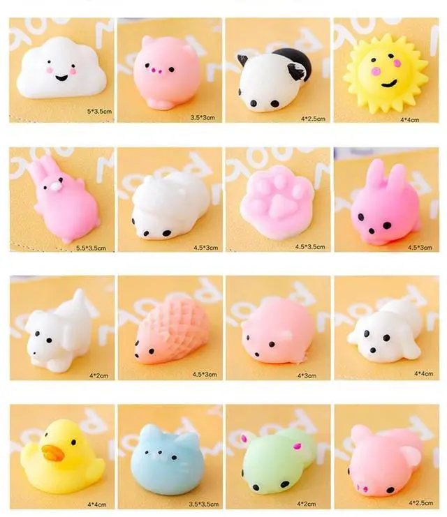 Alt view image 3 of 7 - Cartoon Squeezing Mochi Toy Healing Sensory Fidget Toys for Adults Kids Gifts