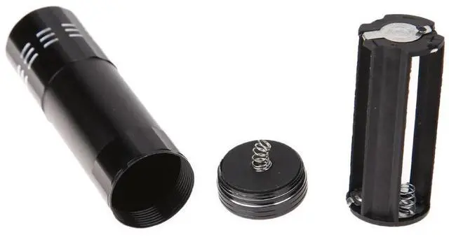 Alt view image 4 of 7 - 9LED Ultra Violet Torch Aluminum Mini 4.5V Ultraviolet Flashlights Waterproof Powered Lightweight Lighting Tool Home Use