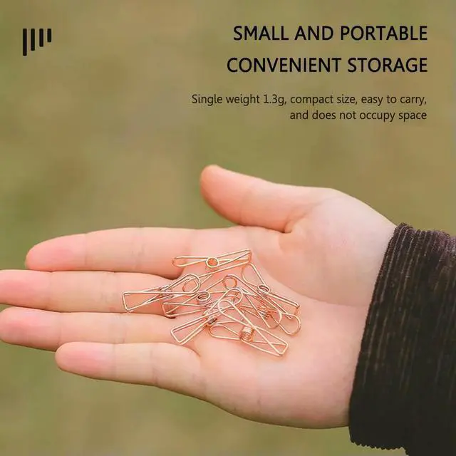 Alt view image 4 of 7 - 10pcs Lightweight Sealing Clip Clothes Pins Pegs Holders Reusable Portable Clothing Clamps Outdoor Light String Fixing Tool