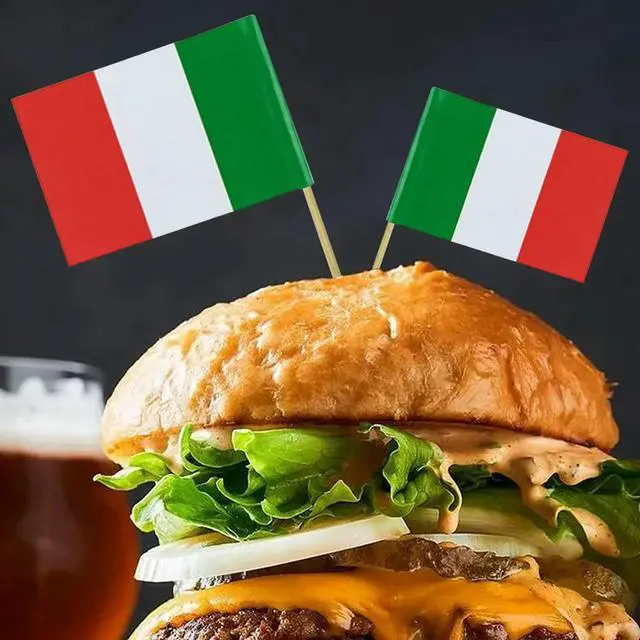 Alt view image 4 of 4 - 100Pcs Funny Toothpick Flags Wood Italian Cupcake Toppers Stick Banners Creative for Party Celebration Decor