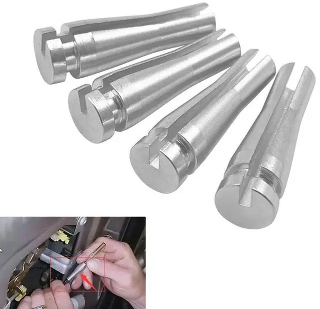 Alt view image 3 of 7 - Door Cable Repair Kit Aluminum Alloy Latch Lock Cable Ends Silver for Ford Expedition Excursion Navigator Ranger