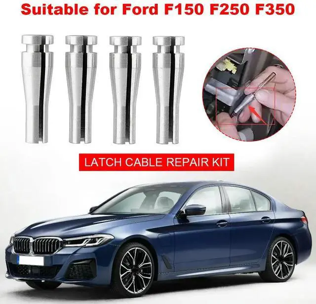 Alt view image 4 of 7 - Door Cable Repair Kit Aluminum Alloy Latch Lock Cable Ends Silver for Ford Expedition Excursion Navigator Ranger