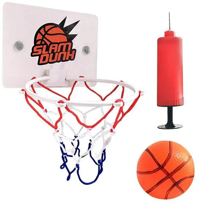 Alt view image 2 of 4 - Mini Basketball Hoop Set Basketball Hoop with 1 Ball and 1 Inflatable Pump Basketball Set Indoor Outdoor Play for Kids