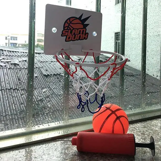 Main image of Mini Basketball Hoop Set Basketball Hoop with 1 Ball and 1 Inflatable Pump Basketball Set Indoor Outdoor Play for Kids