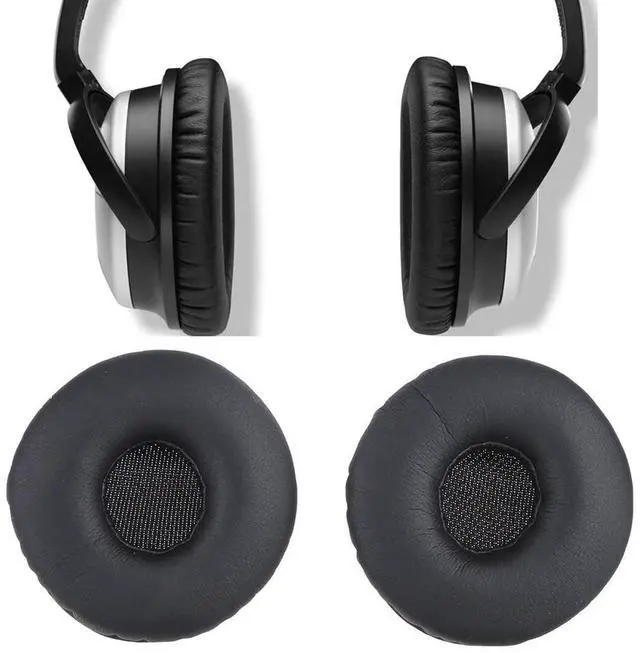 Alt view image 2 of 4 - 1 Pair Replacement Ear Cushion Noise Isolation Memory Foam Ear Cups Cover Protein Leather for Jabra Biz 2300 USB Duo/Biz 2300 QD