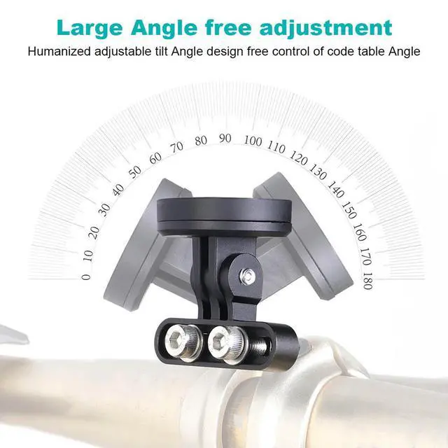 Alt view image 8 of 8 - Bicycle Speedometer Stem Mount Adjustable Angle Bike Stopwatch Mount Holder Lightweight Bicycle Handlebar Code Rack for Gopro