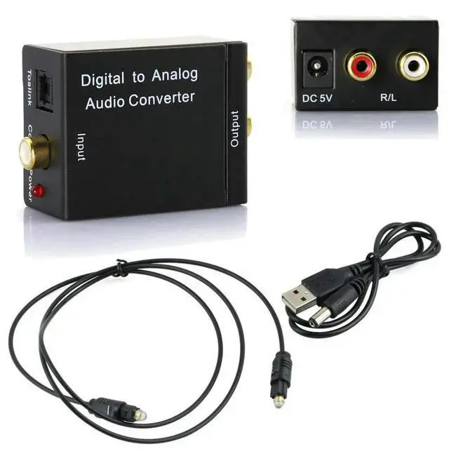 Alt view image 7 of 8 - Digital To Analog Audio Converter Digital Coaxial Toslink To Analog RCA L/R Adapter Optical Coax Toslink RCA Audio Adapter