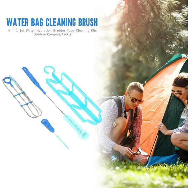 Alt view image 3 of 5 - 4Pcs Hydration Water Bladder Cleaning Kit Multifunction Water Bladder Tube Brush Water Bag Cleaning Brush Kit for Water Tank