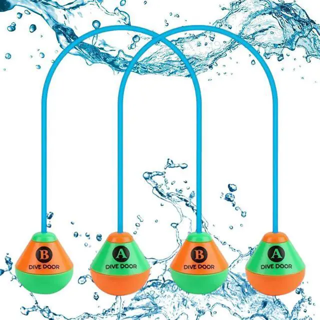 Alt view image 7 of 7 - 2pcs/set Through Door Diving Ring Funny Swimming Game Aids Reusable Underwater Swimming For Adults Kids Pool Through Rings