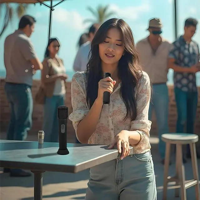 Alt view image 7 of 8 - Silicone Case Anti-Rolling Mic Sleeves Microphone Case for JBL PartyBox Wireless Microphone