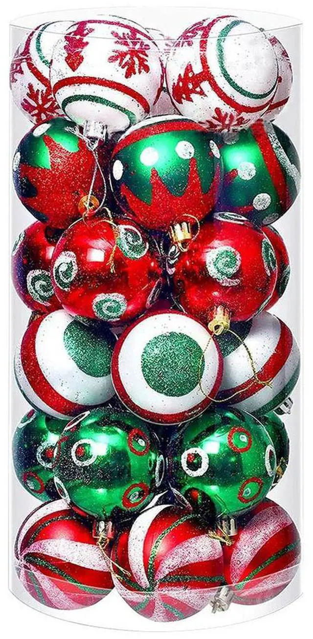 Main image of 30pc Christmas Balls 6cm Big Ball Home Christmas Tree Hanging Ball Pendant Ornaments 2025 Year Party Decoration Gift Navidad