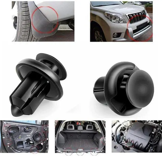 Alt view image 3 of 7 - Hood Fender Push Rivets 10mm Bumper Clip Retainer Screw Plastic Door Panel Fender Liner Retainer Clip Auto Bumper Fender Buckle