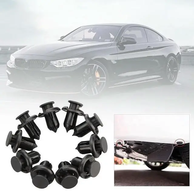 Alt view image 4 of 7 - Hood Fender Push Rivets 10mm Bumper Clip Retainer Screw Plastic Door Panel Fender Liner Retainer Clip Auto Bumper Fender Buckle