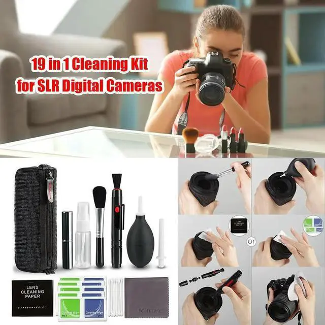 Alt view image 3 of 7 - 19Pcs Dust Cleaner Camera Cleaning Lens Pen Brush Kit Camera Cleaner Kit DSLR Lens Digital Camera Sensor Cleaning
