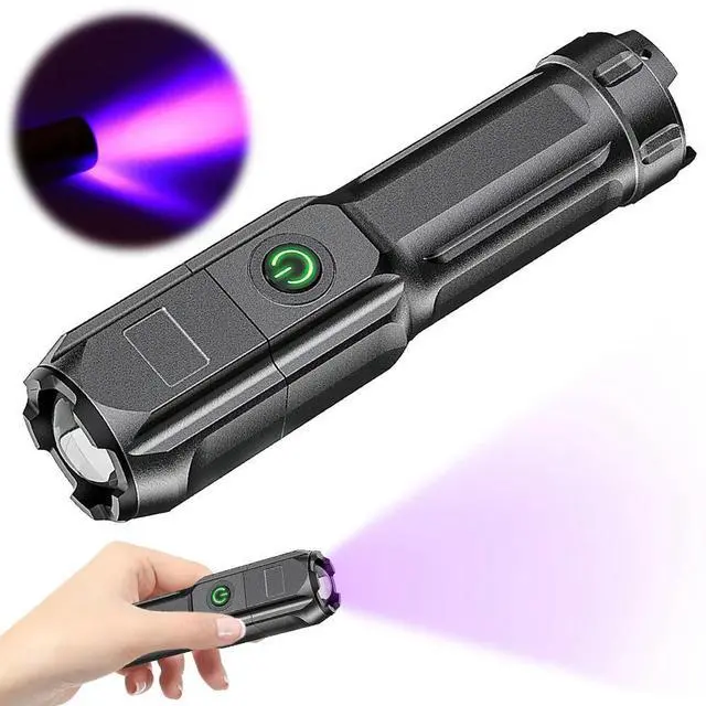 Alt view image 3 of 4 - 395nm Ultraviolet Blacklight USB Rechargeable Torch Light Portable Pet Urine Detector for Dog/Cat Urine Dry Stains Bed Bug
