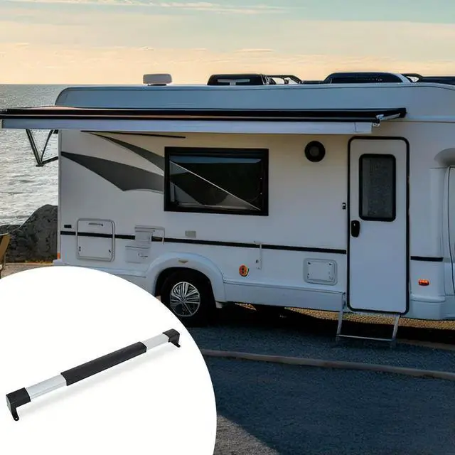 Alt view image 2 of 7 - RV Screen Door Handle Adjustable RV Screen Door Cross Bar Ergonomic RV Door Handle Grab Bar RV Accessories