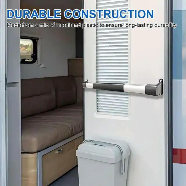 Alt view image 3 of 7 - RV Screen Door Handle Adjustable RV Screen Door Cross Bar Ergonomic RV Door Handle Grab Bar RV Accessories