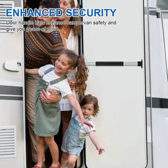 Alt view image 4 of 7 - RV Screen Door Handle Adjustable RV Screen Door Cross Bar Ergonomic RV Door Handle Grab Bar RV Accessories