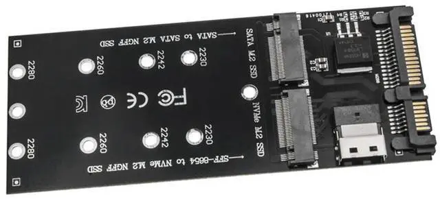 Main image of M.2 To SATA Adapter SFF-8654 To M2 NVME SSD 22Pin SATA To M2 Expansion Card Converter Riser Board for Computer Mainboard