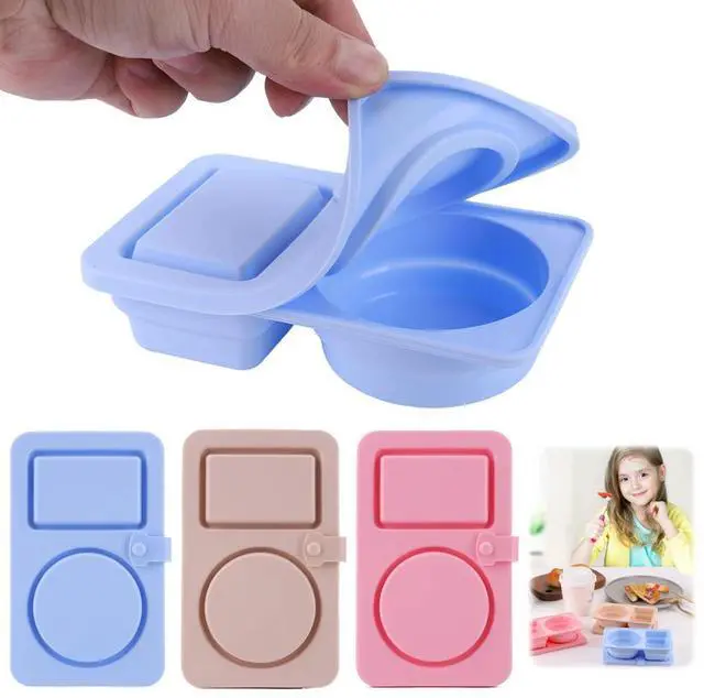 Alt view image 4 of 7 - 3Pcs 2 Compartment Condiment Containers Leakproof Portion Cups Multi-Function Sauce Seasoning Container for Travel Office Picnic
