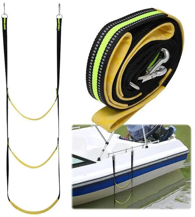 3 Step Portable Soft Rope Ladder Nylon Inflatable Boat Boarding Steps Reusable Yacht Side Hanging Ladder for Kayak Canoe