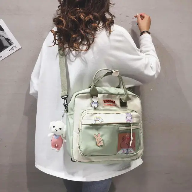Alt view image 4 of 7 - Korean Student Schoolbag Japanese Nylon Backpack Girl Travel Totes Shoulder Bags for Women Students Shopping Travel