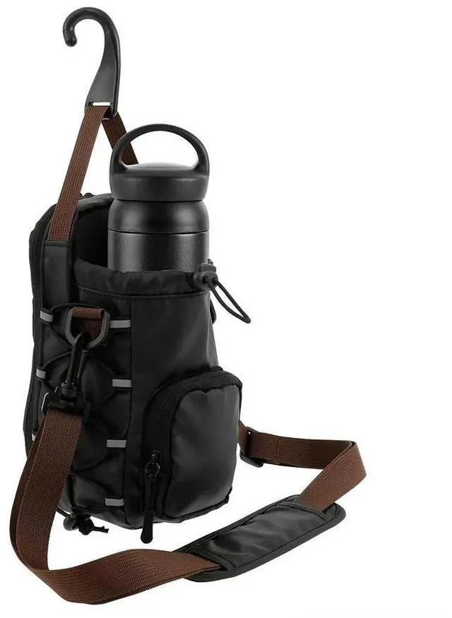 Alt view image 3 of 7 - Magnetic Gym Chest Pouch with Bottle Holder Gym Crossbody Bag Gym Bottle Carrier Bag for Gym Sports Travel Carry-on Items