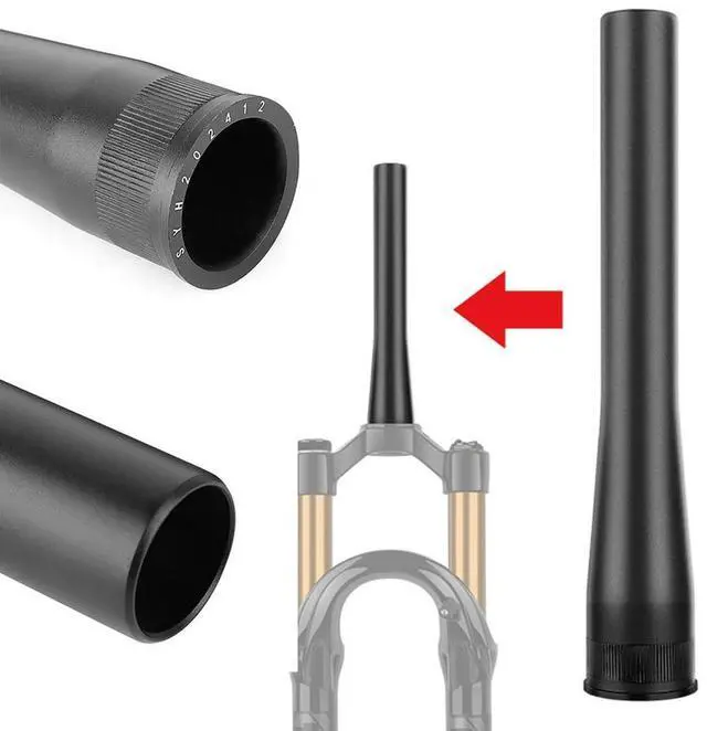 Alt view image 4 of 7 - Aluminum Alloy Mountain Bicycle Fork Head Tube Tapered Bike Front Fork Tube MTB Gas Oil Front Fork Head Tube