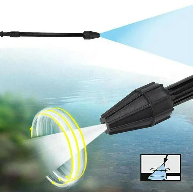Alt view image 2 of 7 - High Pressure Washer Turbo Lance Nozzle Dirt Blaster Rotating Spray Cleaner Extension for Karcher K2 K7 Lavor Vax Comet
