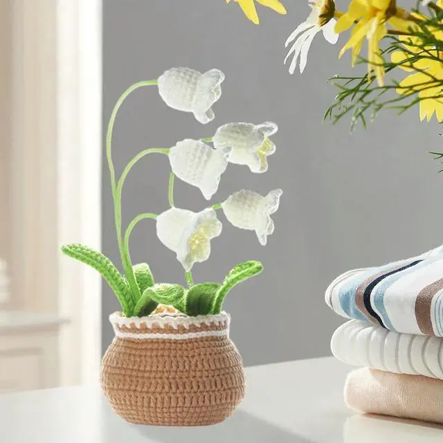 Alt view image 2 of 7 - Cute Flower Crochet Starter Kit Creative Crocheting Sewing Flower Kit Flowers Sewing Material Package DIY Knitting Supplies